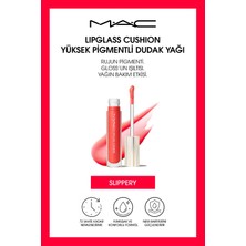 M.A.C Yüksek Pigmentli Dudak Yağı Lipglass Cushion Slippery Renk 72 Saat Nemlendirme