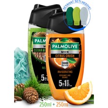Palmolive Erkek Duş Jeli Seti 250 ml Sedir Ağacı ve Kakule Kokusu&bergamot ve Portakal Kokusu + Seyahat Kiti Hediye