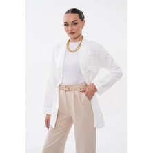 Mega Life Tek Düğmeli Belden Lastikli Dabıl Kimono