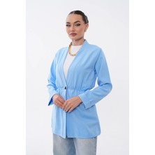 Mega Life Tek Düğmeli Belden Lastikli Dabıl Kimono