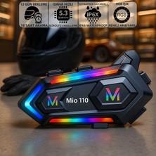 Mioji 110 RGB IPX6 Motosiklet Kask Bluetooth Intercom Kulaklık