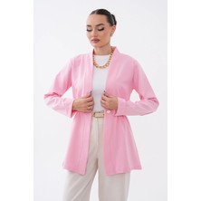 Mega Life Tek Düğmeli Belden Lastikli Dabıl Kimono
