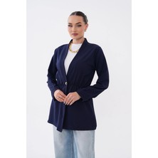 Mega Life Tek Düğmeli Belden Lastikli Dabıl Kimono