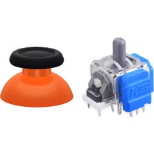 Pop Konsol PS5 Manyetik Motor Topuz 1+1 Set Turuncu Hall Sensör Analog Playstation 5 Yedek Parça