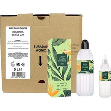 Vuralsin38 Beyaz Çay Kolonyası Paketi 5 Lt, 400 ml ve 150 ml