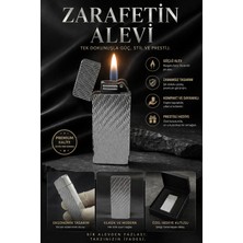 UltraMint Şık Metal Taşlı Çakmak, Zarif Tasarımıyla Tarzınızı Tamamlar