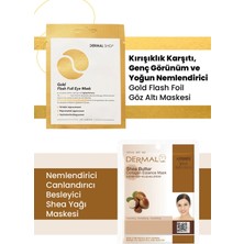Dermal 3 Katmanlı Gold Göz Maskesi ve Nemlendirici, Canlandırıcı, Besleyici Karite Yağı Özlü Kolajen Maske Seti
