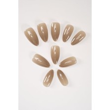Vuralsin38 Pop Beauty Takma Tırnak Seti & Zararsız Yapıştırıcı, Glazed Caramel