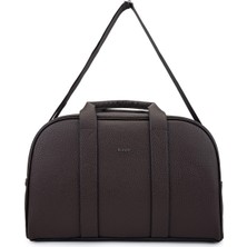 Tamer Tanca Unisex Suni Deri Kahverengi El Valizi 1012 2023 Vlz SK25-26 Kahve Fltr