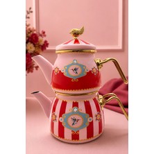 Pr Home Alaria Kırmızı Mini Model Emaye Çaydanlık