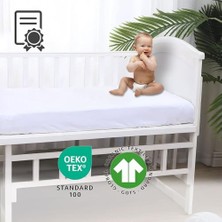 Vuralsin38 %100 Pamuk Penye, Lastikli Full Kenar Bebek Çarşafı – Oeko-Tex Sertifikalı, Yumuşak ve Nefes Alabilir, Organik Pamuk, Anne Yanı, Çocuk Beşik Çarşafı