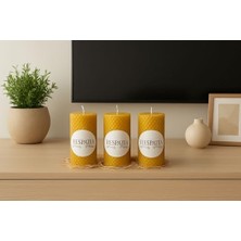 Vuralsin38 Doğal Petek Mum 3'lü Set | Hesperia | 10.5cm x 4cm | Elle Sarım | Zararlı Kimyasalı Içermez | Temiz Yanış |