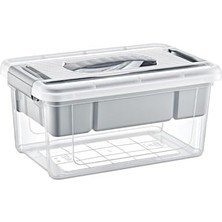 Vuralsin38 Bölmeli ve Katlı Plastik Organizer Makyaj Düzenleyici – Kilitli Takım Sandığı Organizer Kutu, Taşıma Kulplu Çok Amaçlı Düzenleyici, Katlı Saklama Kutusu (9 Litre)