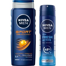 Vuralsin38 Men Erkek Sports Duş Jeli, 500 Ml+ Men Erkek Sprey Deodorant Fresh 150 ml