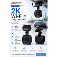 Hikvision 2K Araç İçi Kamera Wi-Fi ADAS Sesli Kontrol G-Sensörlü Dash Cam AE-DC5013-F6