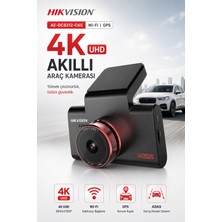 Hikvision 4K Araç İçi Kamera Wi-Fi GPS G-Sensörlü 2160P Premium Dash Cam AE-DC8312-C6S