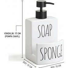 Vuralsin38 Banyo Mutfak Sıvı Katı Sabunluk Beyaz