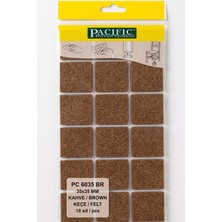 ALMITAL 35x35 MM 18'li Paket Kahverengi Mobilya Keçesi Zemin ve Parke Koruyucusu