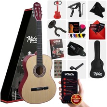 Midex CG-36NT-PAK Kaliteli 36 İnç 3/4 Juniur Çocuk Gitarı 8-12 Yaş Arası + Çanta Capo Askı Nota Sticker Pena Metod