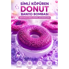 Simli Köpüren Donut Şekilli Banyo Bombası, Aromaterapi ve Cilt Bakımı Için
