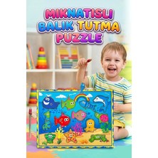 Farbu Oyuncak Mıknatıslı Balık Tutma Puzzle  Oyunu