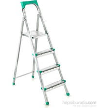 Perilla Profil Merdiven GI200 11003 Metal Klasik 3+1 Basamaklı Gümüş Gri Ergonomik Tasarım