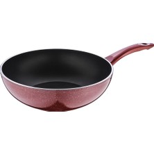 Kahramanlar Titanyum Wok Tava 22 cm Granit Kaplama Emaye Döküm Sağlam Yapı