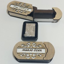 UltraMint Özel Tasarım Mdf Kutulu Kişiye Özel Isimli Çakmak