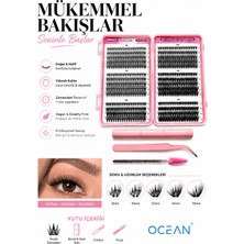 Ocean Takma Kirpik Seti, Yapıştırıcı, Sabitleyici, Takma Kirpik Cımbızı, Kirpik Fırçası