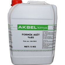 Akbel %85 Formik Asit 5 Kg Temizlik Kimyasalı Endüstriyel Uygulamalar İçin Güçlü Etki
