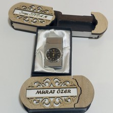 UltraMint Özel Tasarımlı Mdf Kutulu Kişiye Özel Isim Yazılı Çakmak