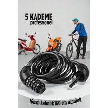 Varyant Store   Şifreli Bisiklet Kilidi 16 mm Kalınlık 200 cm Scooter Motosiklet Kilidi - Çelik Kablo 722481