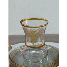 Lav 24 Lü Gold Desenli Çay Bardak Takımı