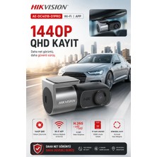 Hikvision 2K Araç İçi Kamera Wi-Fi G-Sensörlü 1440P Premium Dash Cam AE-DC4018-D1PRO