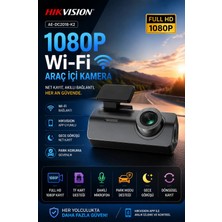 Hikvision AE-DC2018-K2 Full HD 1080P Wi-Fi Araç İçi Kamera – Mobil Uygulama Destekli Tek Kanal Dashcam