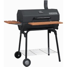 Guruss CG 075 Kömürlü Barbekü Mangal Çelik Malzeme ile 90x100 cm Kapaklı ve Tekerlekli Tasarım