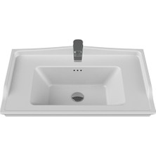 Turkuaz Seramik Kapadokya 80 cm Etajerli Lavabo