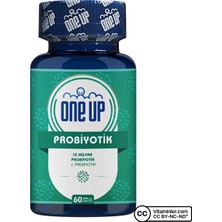 One Up 60 Kapsül Probiyotik Prebiyotik Yetişkinler İçin 10 Milyar Probiyotik Karışımı ile Sağlıklı Bağırsak