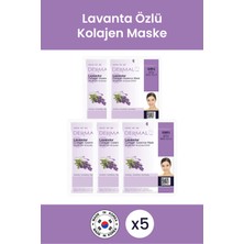 Dermal Yatıştırıcı, Pürüzsüzleştirici, Besleyici Lavanta Özlü Kolajen Maske 23 gr 5 Adet