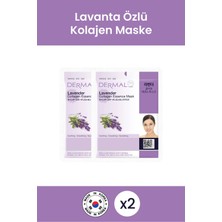 Dermal Yatıştırıcı, Pürüzsüzleştirici, Besleyici Lavanta Özlü Kolajen Maske Seti 2 Adet