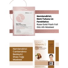 Dermal 3 Katmanlı Rose Gold Göz Maskesi ve Nemlendirici, Canlandırıcı, Besleyici Karite Yağı Özlü Kolajen Maske Seti