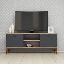 Ferniso Mobilya 120 cm Modern Tasarımlı Tv Ünitesi Açık Gri Suntalam Malzemeden Üretilmiştir