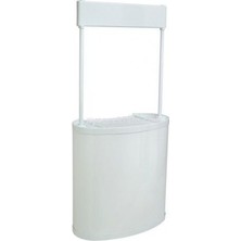 Karlobi Plastik Oval Tanıtım Standı 1 Adet Beyaz 190 x 76 cm Ölçüler ile Sunum Ürünü