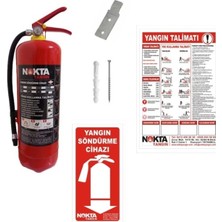 Nokta Yangın 6 kg Tozlu Yangın Tüpü Dayanıklı Gövde ile Yüksek Performans Sağlar