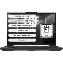 Asus Tuf Gaming GTI321 Intel Core 5 210H  32GB 1tb SSD RTX4050 Freedos 16" Fhd+ FX607VU-RL017