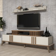 Variant Mobilya Eylül Krem Renkli TV Ünitesi Suntalam Malzeme ile 168x51x39 cm Modern Tasarım