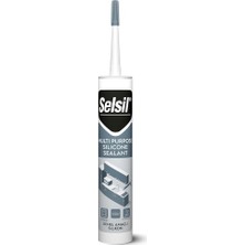 Selsil 280 gr Şeffaf Silikon Genel Amaçlı Kullanım için UV Dayanıklı Asetoksi Bazlı