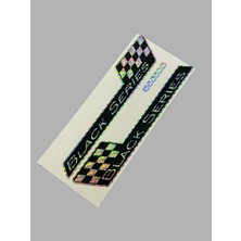 Oto Süslen 0022 Moto Grup Black Series Hologramlı 3D Kabartmalı Sticker