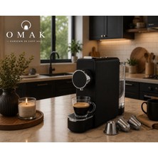 Omak Kapsül Kahve Makinası SV837 BSSİYAH-GÜMÜŞ