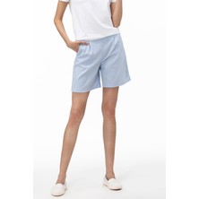 Lacoste Women's Cotton Shorts Kadın Cepli Şort Açık Mavi